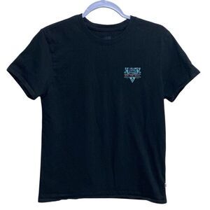 Vans Size S Black Graphic Tee – Palm Print Off‎ The Wall Logo